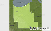 Physical Map of Division No.  9, darken