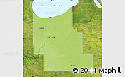 Physical Map of Division No.  9, satellite outside