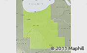 Physical Map of Division No.  9, semi-desaturated