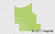 Physical Map of Division No.  9, single color outside