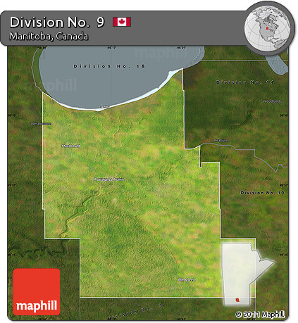 Satellite Map of Division No.  9, darken