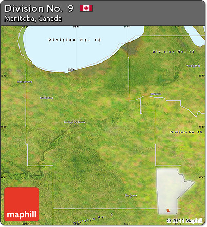 Satellite Map of Division No.  9