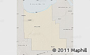 Shaded Relief Map of Division No.  9, semi-desaturated