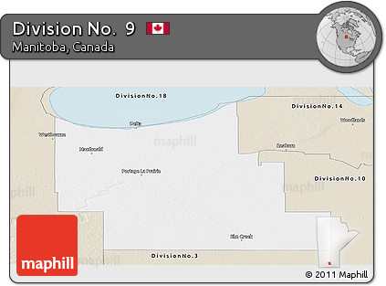Classic Style Panoramic Map of Division No.  9