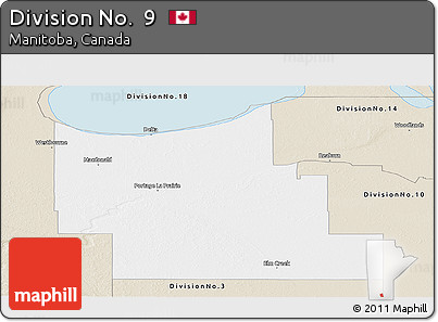 Classic Style Panoramic Map of Division No.  9