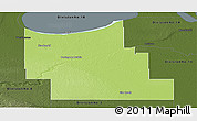 Physical Panoramic Map of Division No.  9, darken