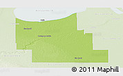 Physical Panoramic Map of Division No.  9, lighten