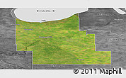 Satellite Panoramic Map of Division No.  9, desaturated