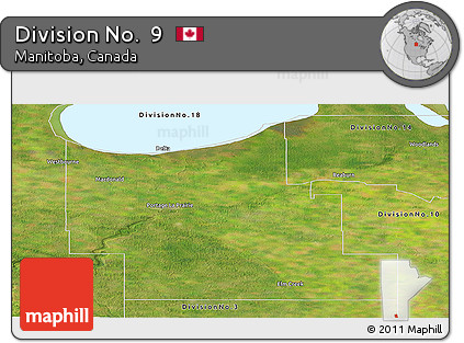 Satellite Panoramic Map of Division No.  9
