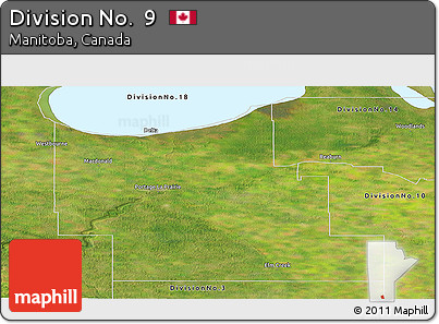 Satellite Panoramic Map of Division No.  9