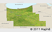 Satellite Panoramic Map of Division No.  9, shaded relief outside