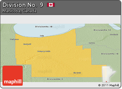 Savanna Style Panoramic Map of Division No.  9