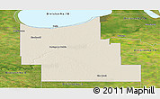 Shaded Relief Panoramic Map of Division No.  9, satellite outside