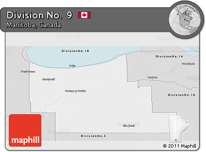 Silver Style Panoramic Map of Division No.  9