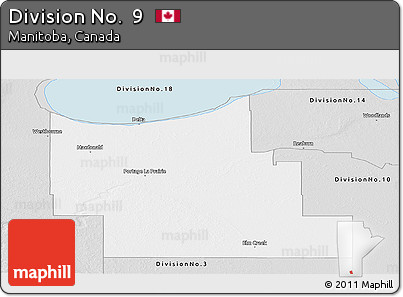 Silver Style Panoramic Map of Division No.  9