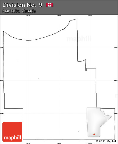 Blank Simple Map of Division No.  9, cropped outside, no labels