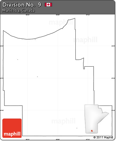 Blank Simple Map of Division No.  9, cropped outside, no labels