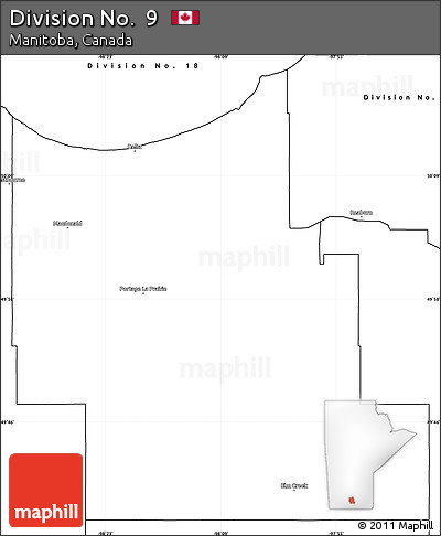 Blank Simple Map of Division No.  9