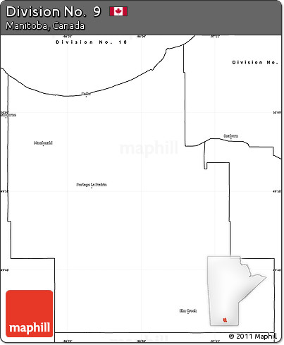 Blank Simple Map of Division No.  9