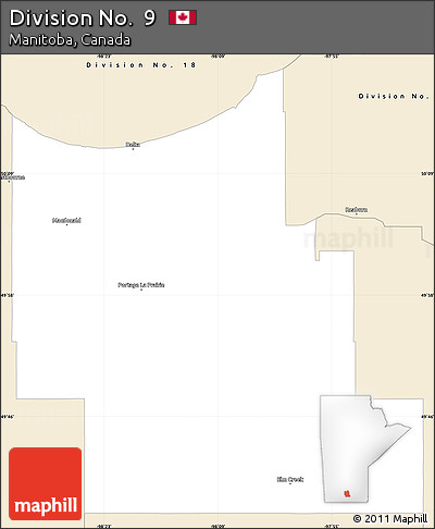 Classic Style Simple Map of Division No.  9