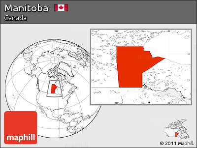 Blank Location Map of Manitoba