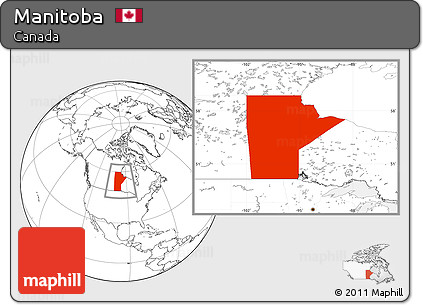 Blank Location Map of Manitoba