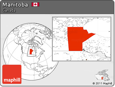 Blank Location Map of Manitoba