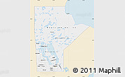 Classic Style Map of Manitoba, single color outside