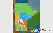 Political Map of Manitoba, darken