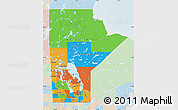 Political Map of Manitoba, lighten