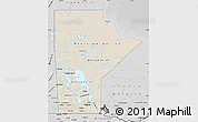 Shaded Relief Map of Manitoba, desaturated