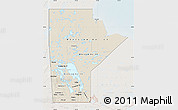 Shaded Relief Map of Manitoba, lighten