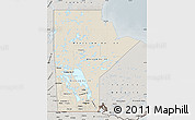Shaded Relief Map of Manitoba, semi-desaturated