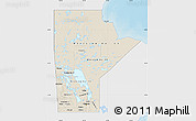 Shaded Relief Map of Manitoba, single color outside