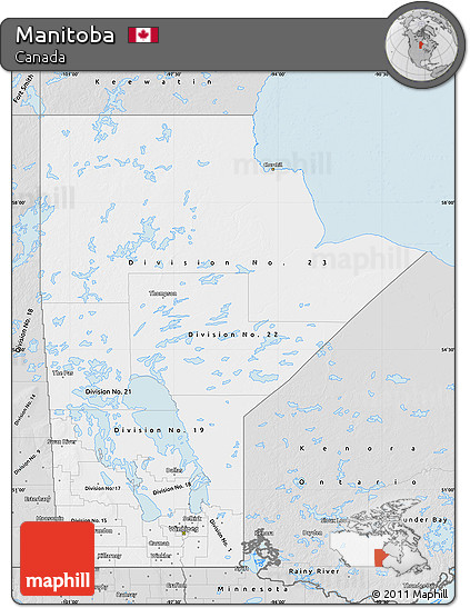 Silver Style Map of Manitoba