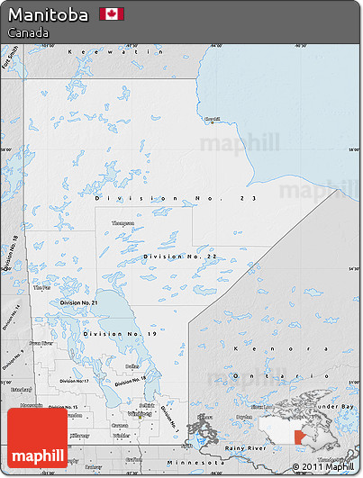 Silver Style Map of Manitoba