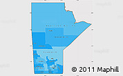 Political Shades Simple Map of Manitoba, cropped outside