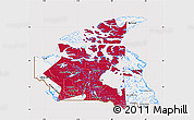 Flag Map of Canada, flag aligned to the middle