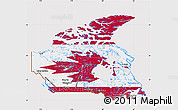 Flag Map of Canada, flag rotated