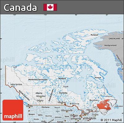 Gray Map of Canada