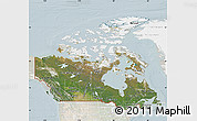 Satellite Map of Canada, lighten