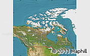 Satellite Map of Canada, single color outside