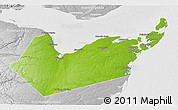 Physical 3D Map of Gloucester, lighten, desaturated