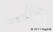 Silver Style 3D Map of Madawaska, single color outside