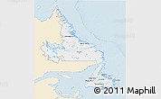 Classic Style 3D Map of Newfoundland and Labrador, single color outside