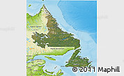 Satellite 3D Map of Newfoundland and Labrador, physical outside