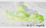 Physical 3D Map of Division No. 10, lighten, desaturated