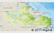 Physical 3D Map of Division No. 10, shaded relief outside