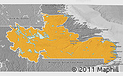 Political 3D Map of Division No. 10, desaturated