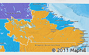 Political 3D Map of Division No. 10
